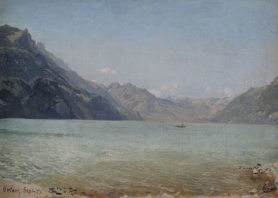 At Lake Brienz by Ludwig Knaus